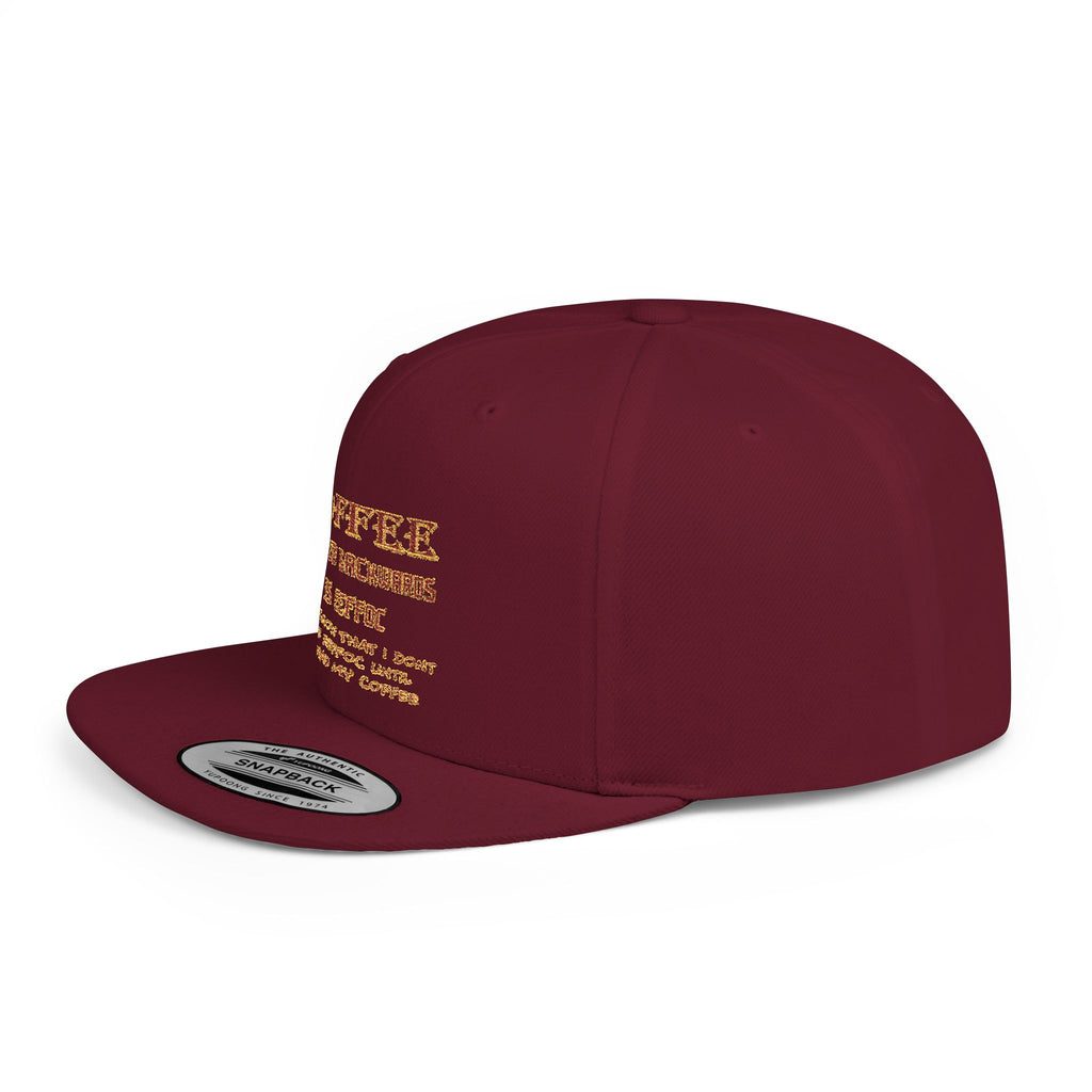 Coffee Spelled Backwords Is EEFFOC / Flat Bill Snapback