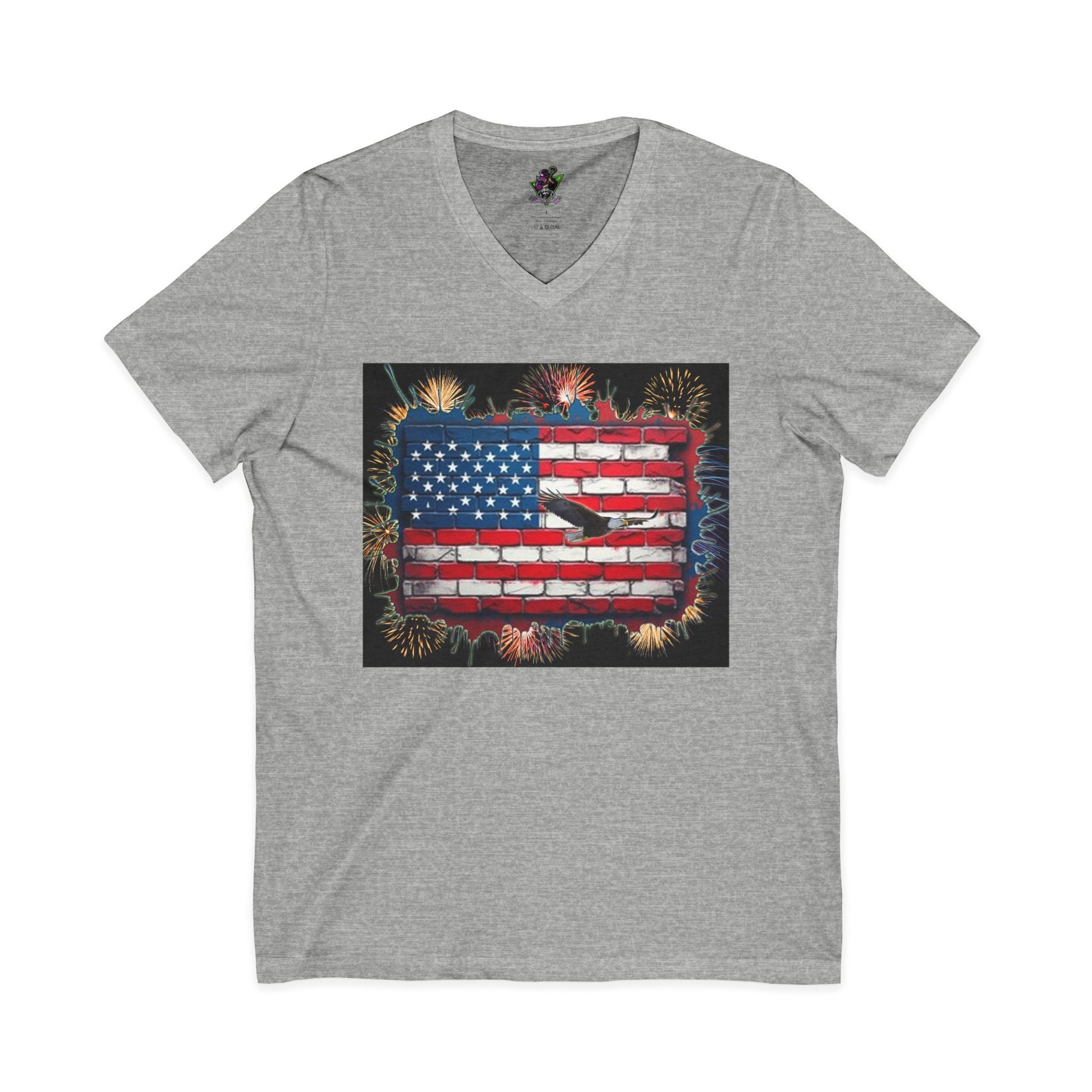 American Brick Flag / V-Neck Tee