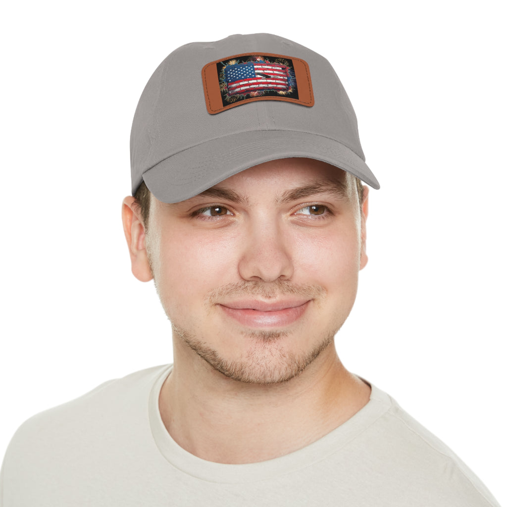 American Brick Flag / Leather Patch Hat