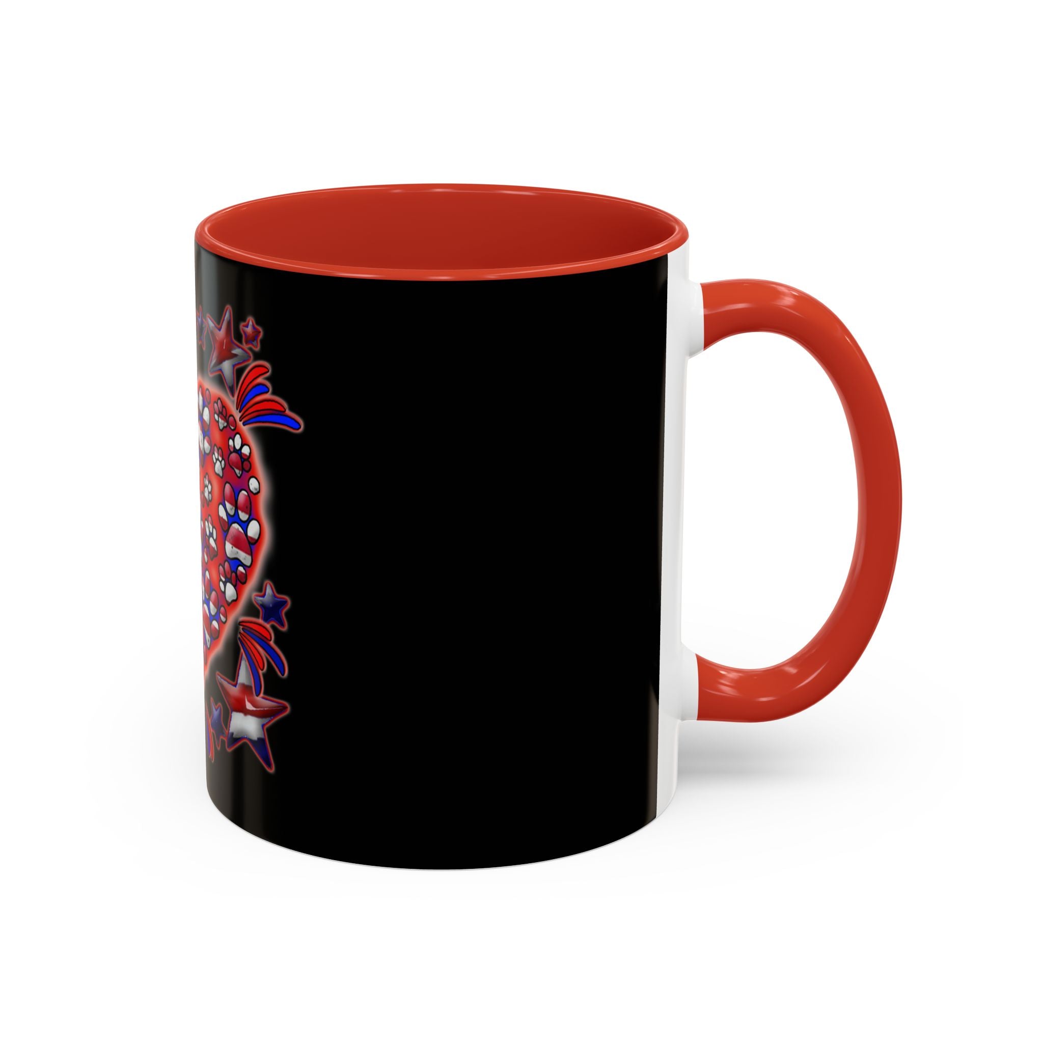 Patriotic Dog Heart / Accent Coffee Mug 11/15oz