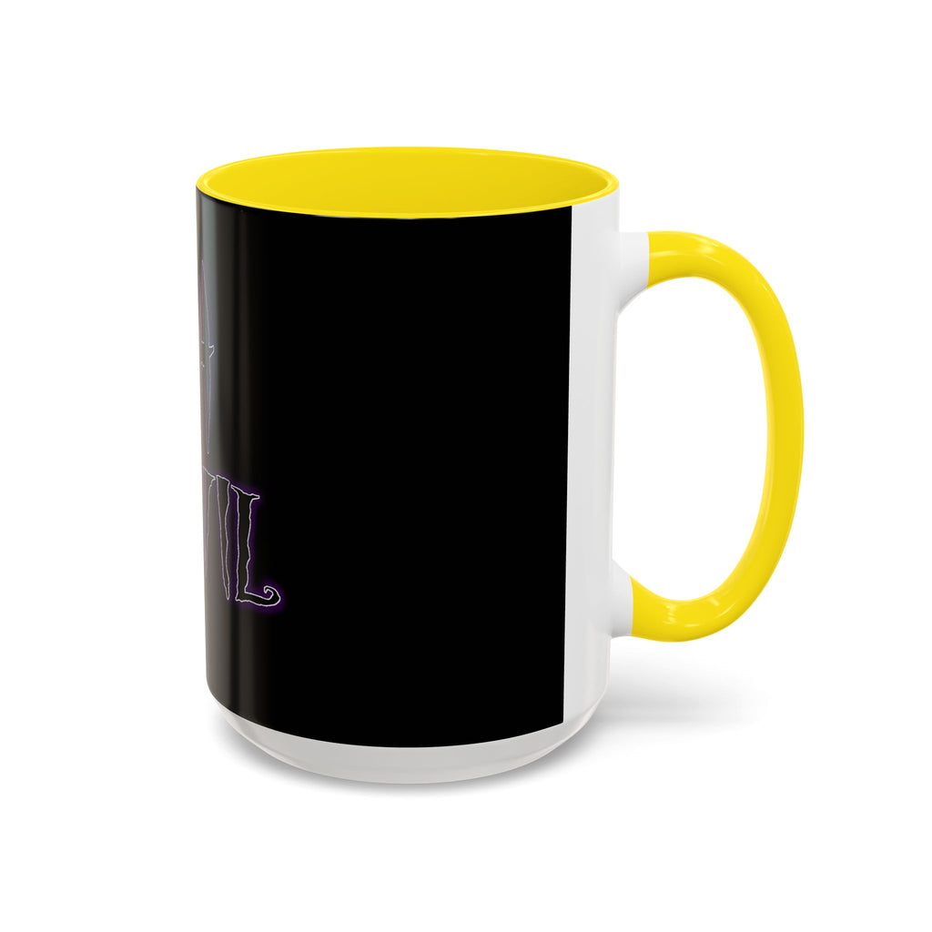 2/3 Evil Gothic Purple Script / Accent Coffee Mug 11/15oz