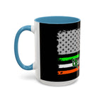 American/Ireland Flag / Accent Coffee Mug 11/15oz