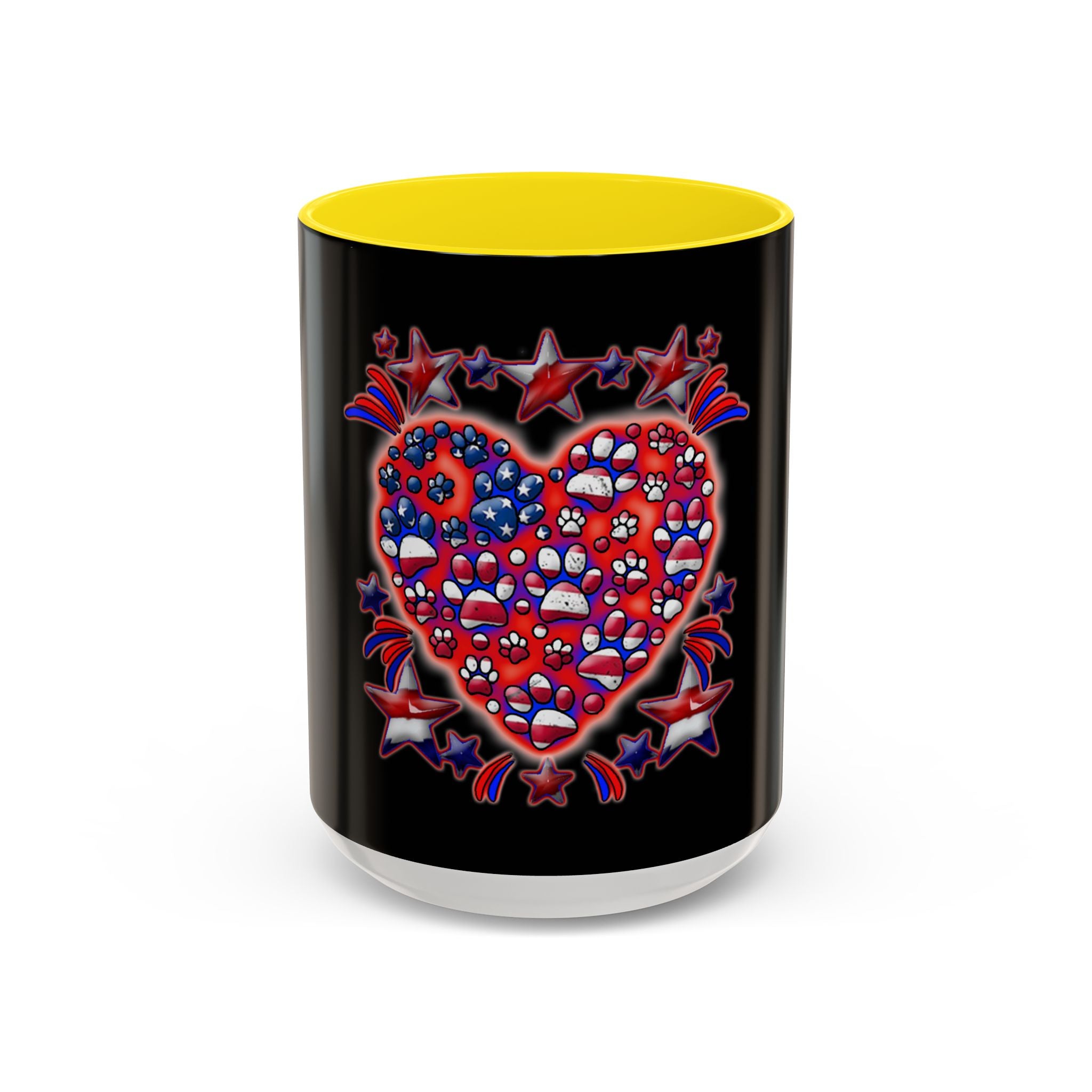 Patriotic Dog Heart / Accent Coffee Mug 11/15oz