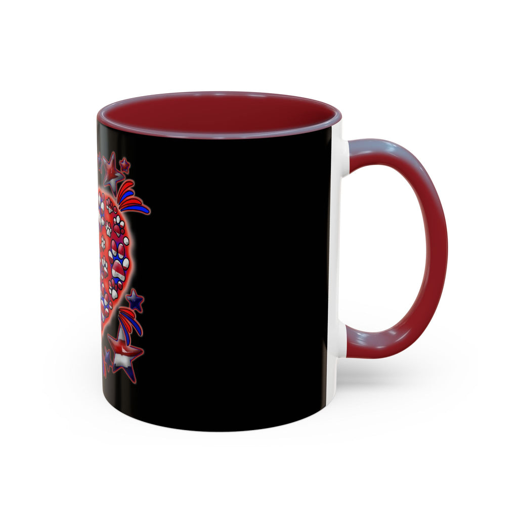 Patriotic Dog Heart / Accent Coffee Mug 11/15oz