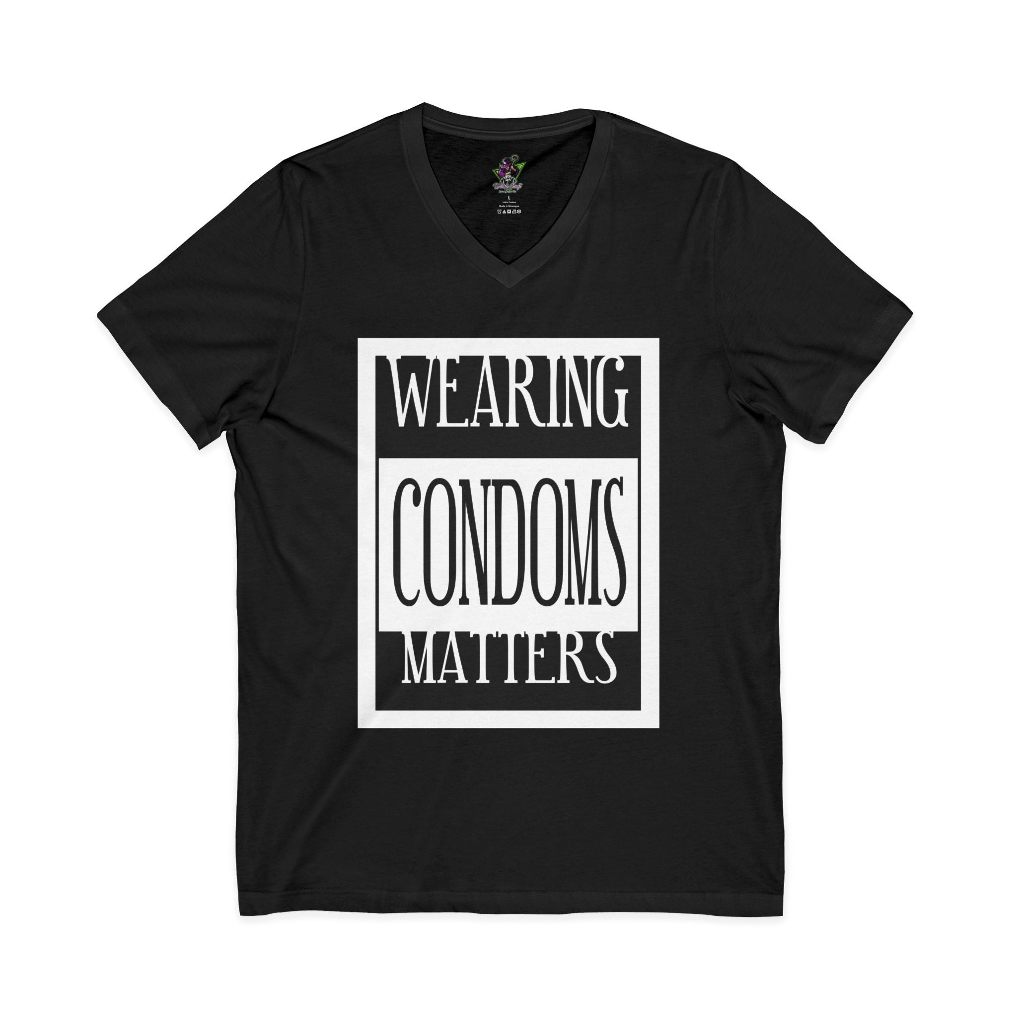 Wearing Condoms Matters / V-Neck Tee