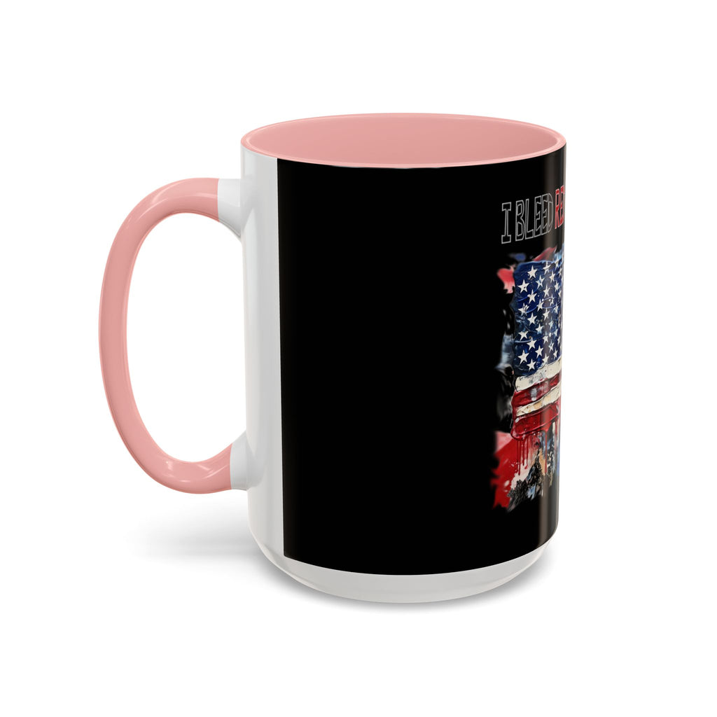 I Bleed Red White and Blue / Accent Coffee Mug 11/15 oz