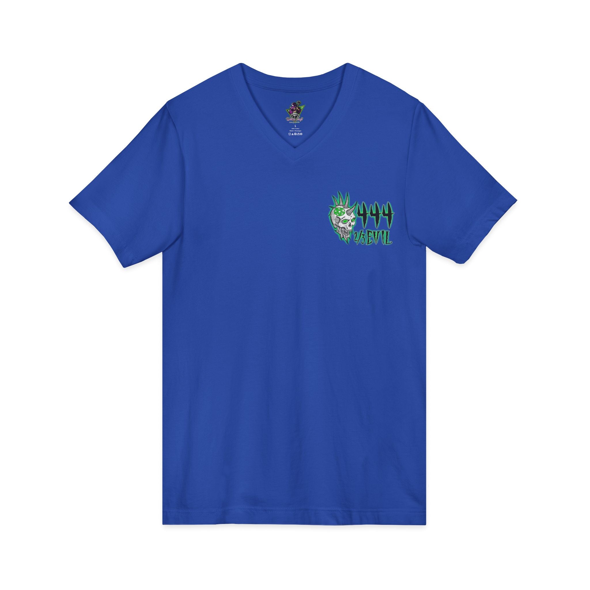 2/3 Evil Punk Skull / V-Neck Shirt