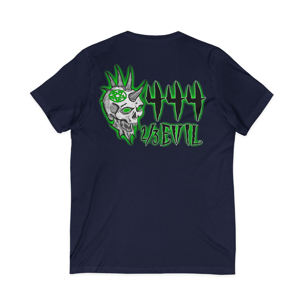 2/3 Evil Punk Skull / V-Neck Shirt