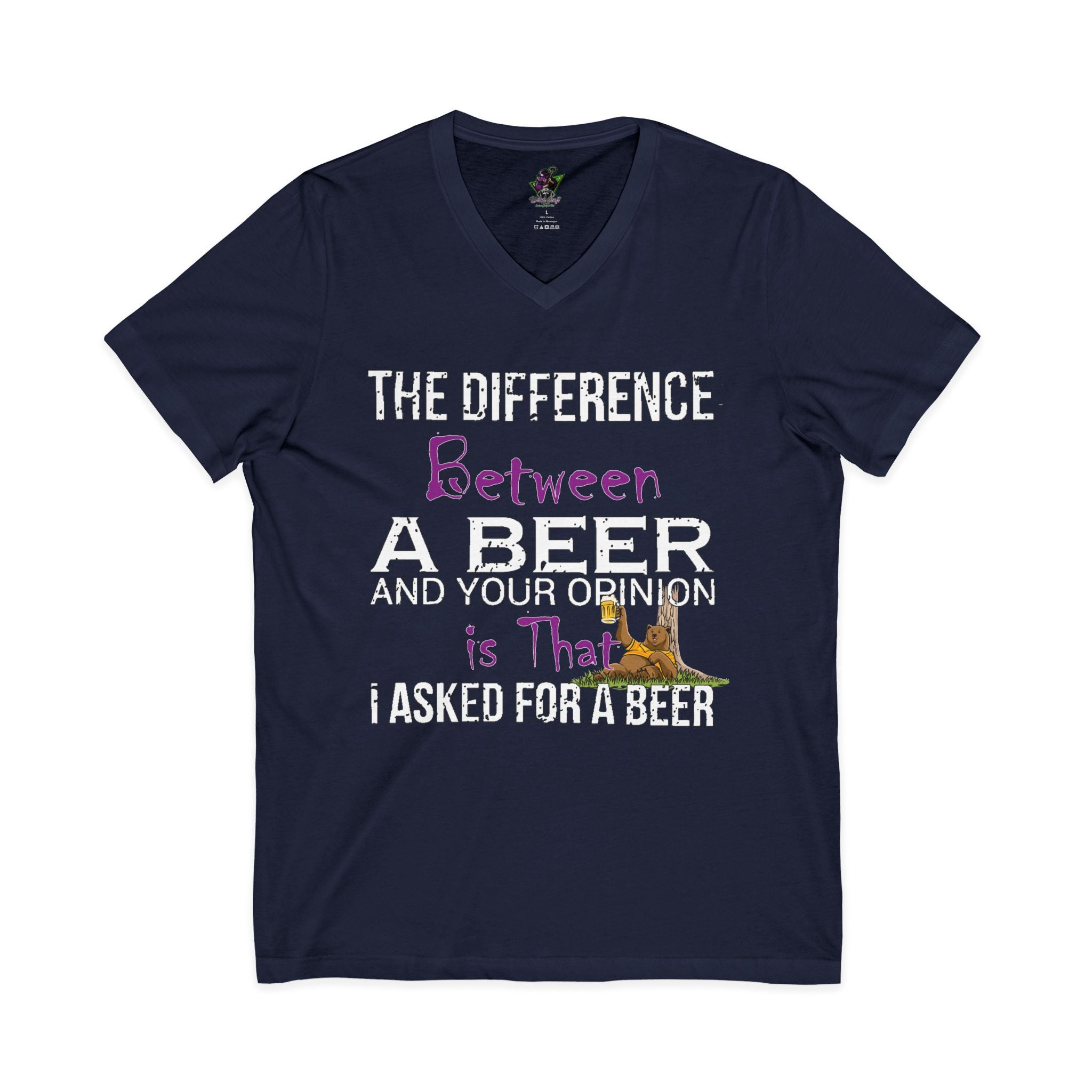 Difference Between Beer / V‑Neck Tee