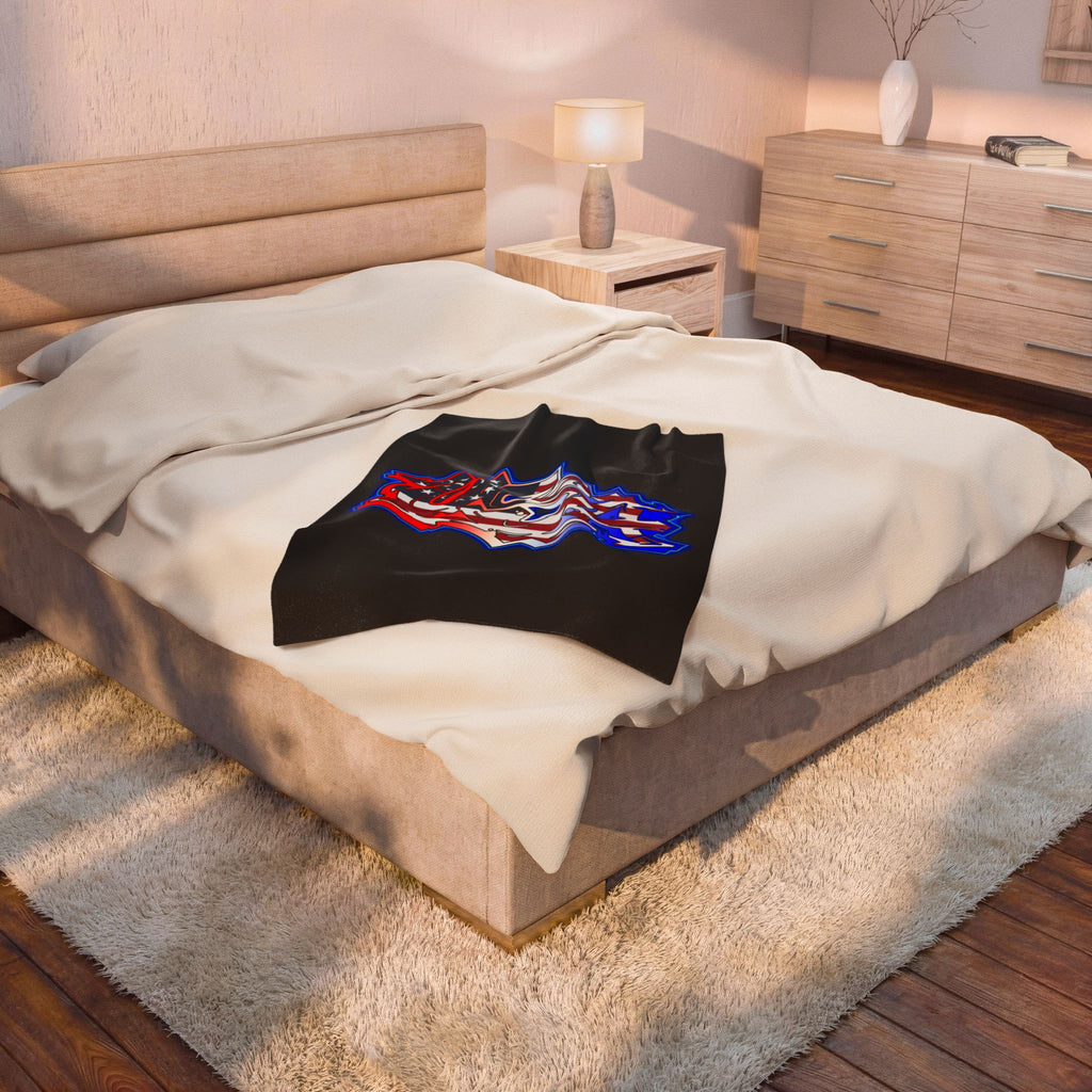 USA Graffiti / Velveteen Plush Blanket