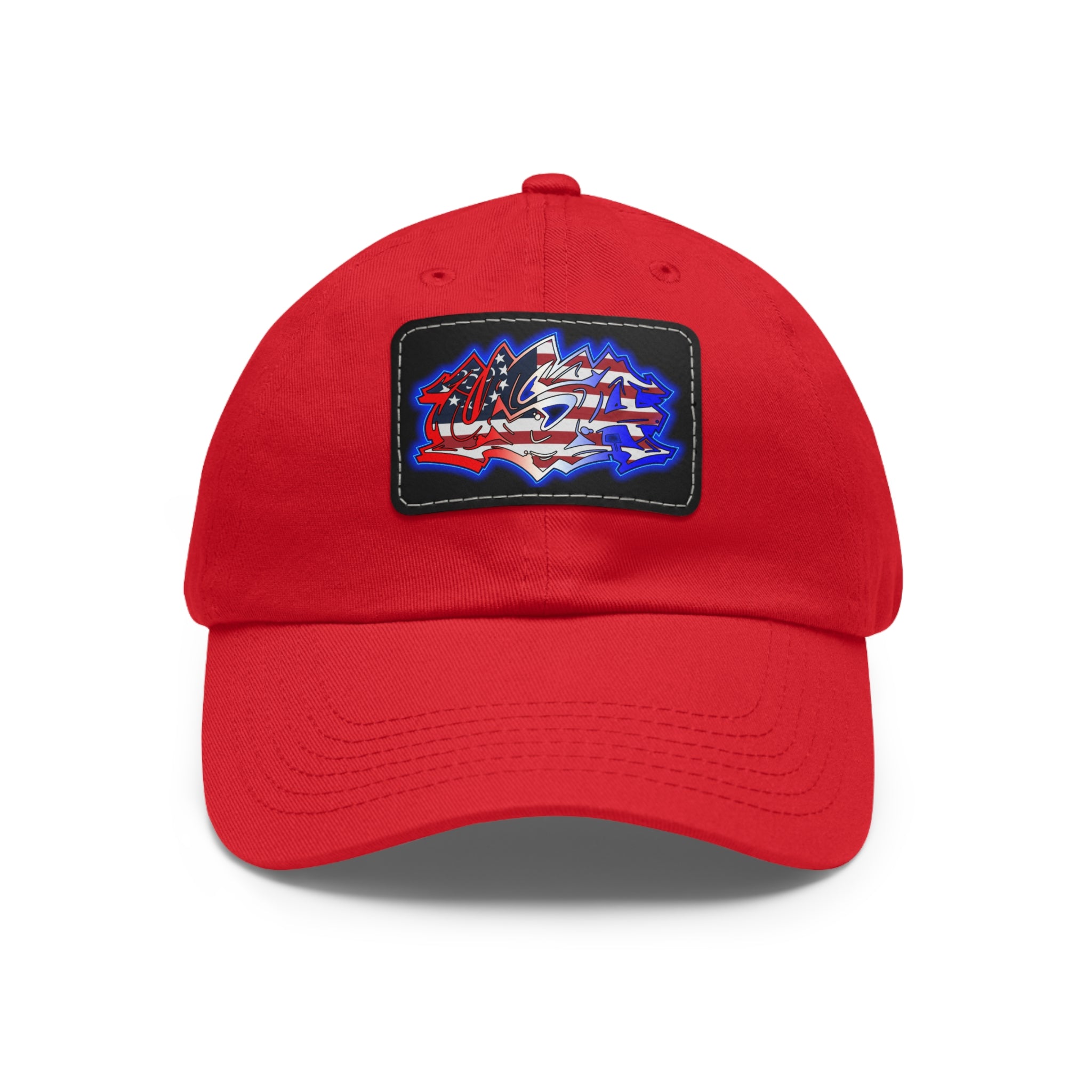 USA Graffiti / Leather Patch Hat