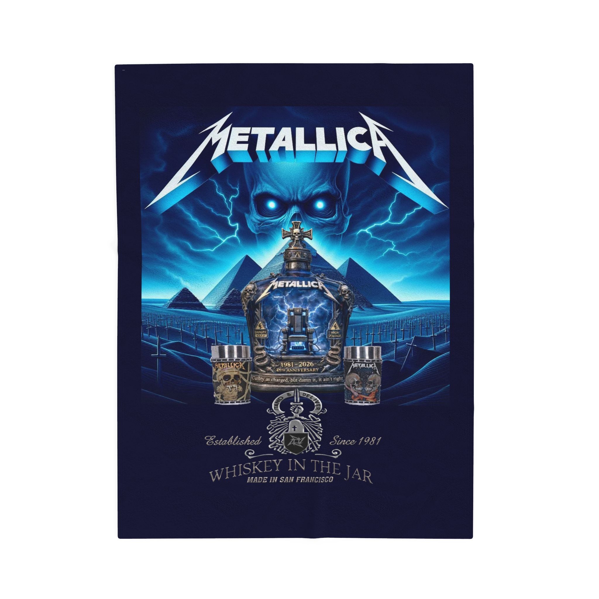 Metallica Whiskey in the Jar /Velveteen Plush Blanket