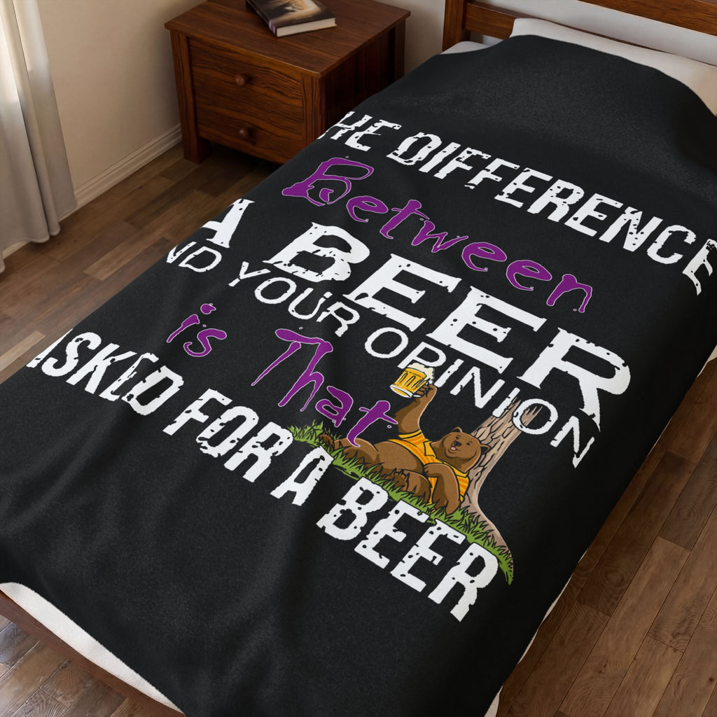 Difference Between Beer / Velveteen Plush Blanket