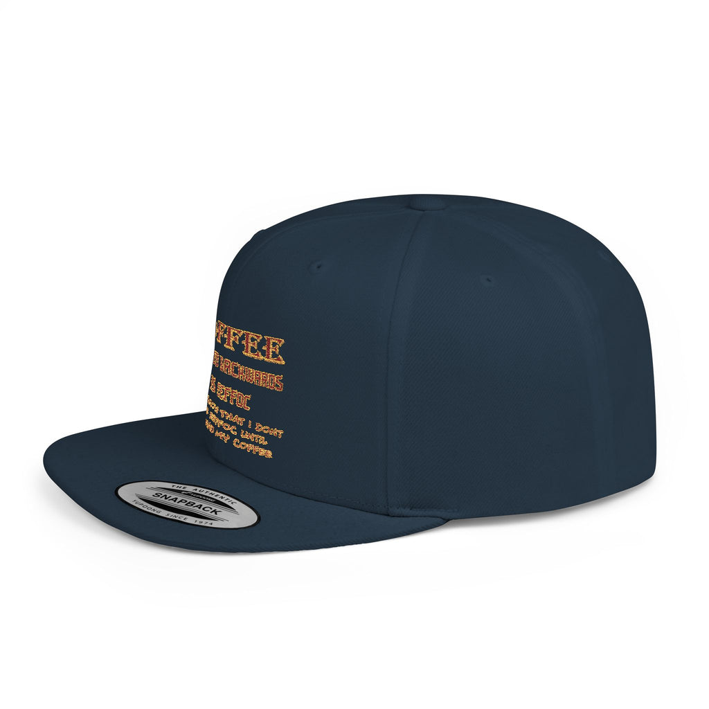 Coffee Spelled Backwords Is EEFFOC / Flat Bill Snapback