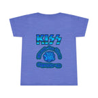 Toddler T-Shirt - KISS Band Graphic Tee (Blue Retro Rock Guitar Design)