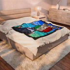 Mexico Beach / Velveteen Plush Blanket