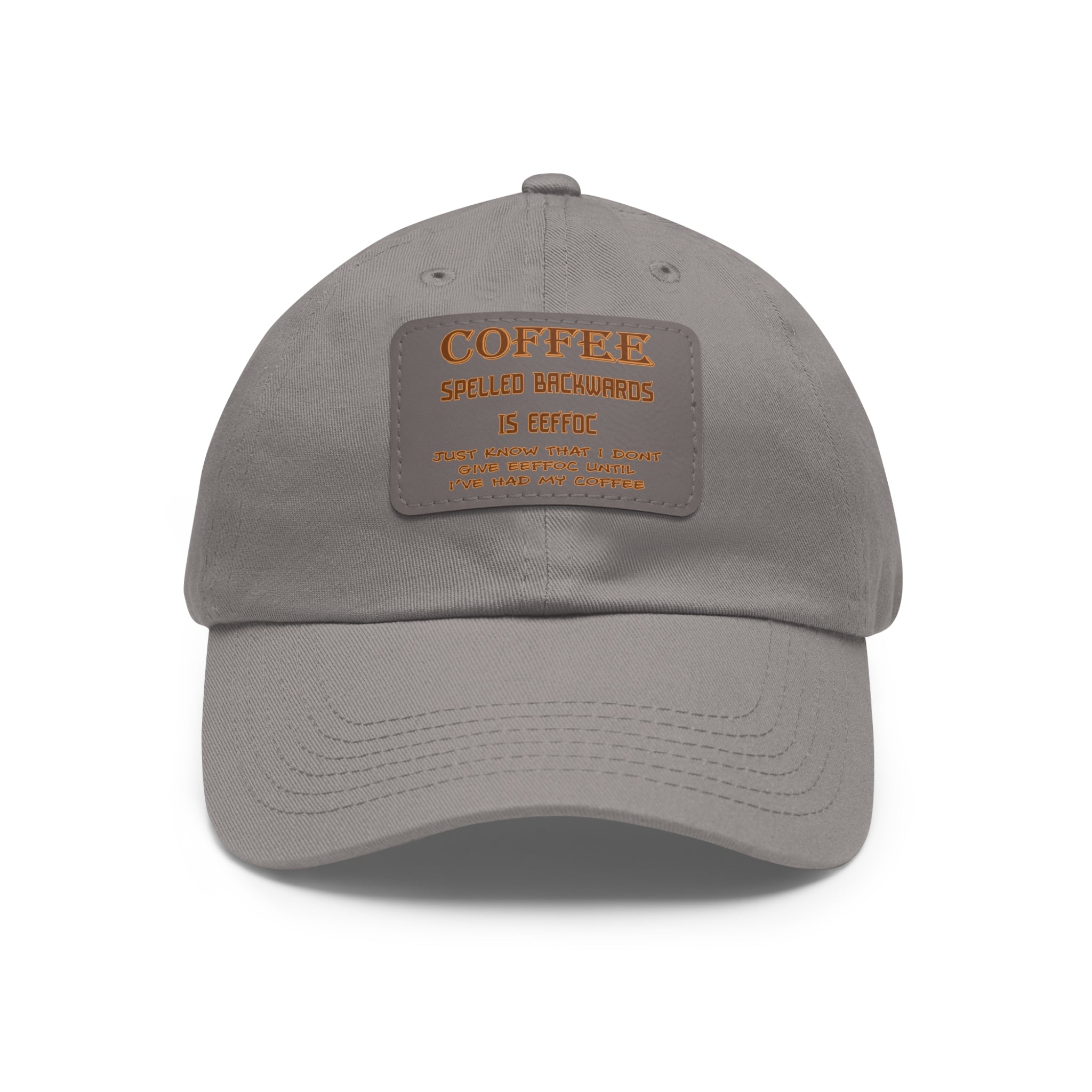 Coffee Spelled Backwards Is EEFFOC/ Leather Patch