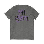 2/3 Evil Gothic Purple Script / V-Neck Tee