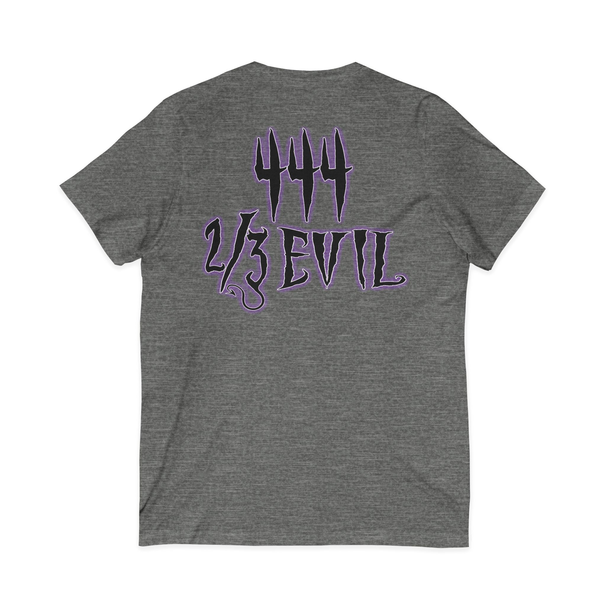 2/3 Evil Gothic Purple Script / V-Neck Tee