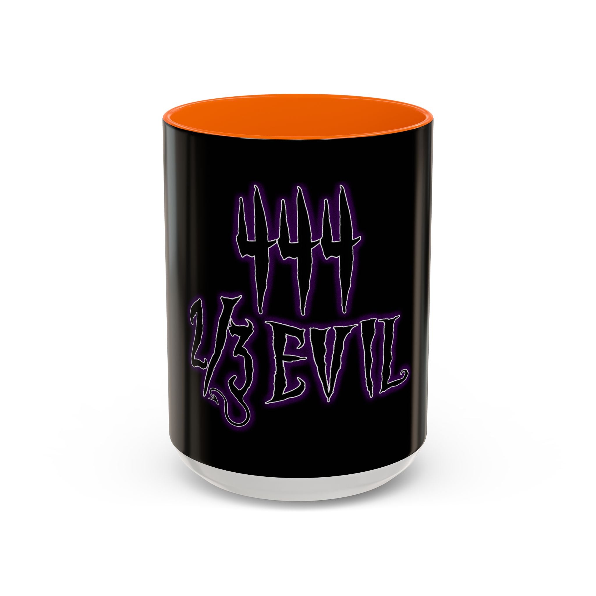 2/3 Evil Gothic Purple Script / Accent Coffee Mug 11/15oz