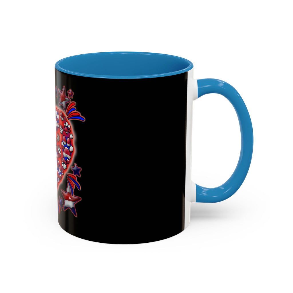 Patriotic Dog Heart / Accent Coffee Mug 11/15oz