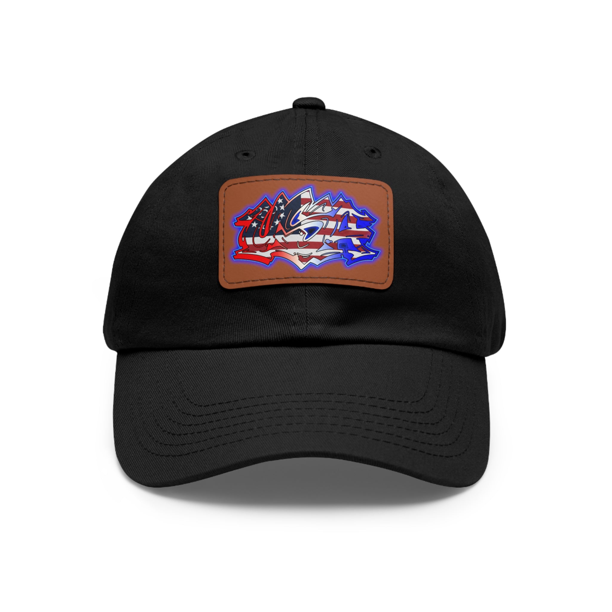 USA Graffiti / Leather Patch Hat