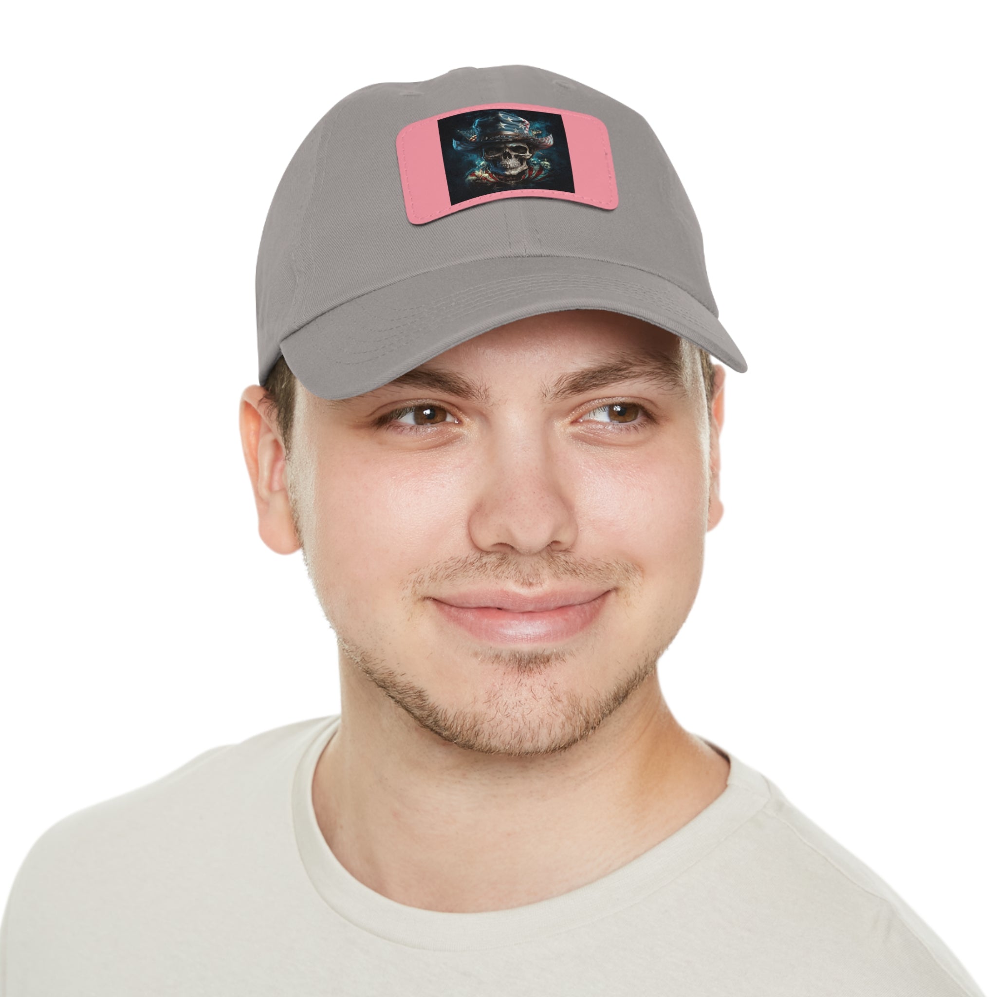 Skull Cowboy / Leather Patch Hat