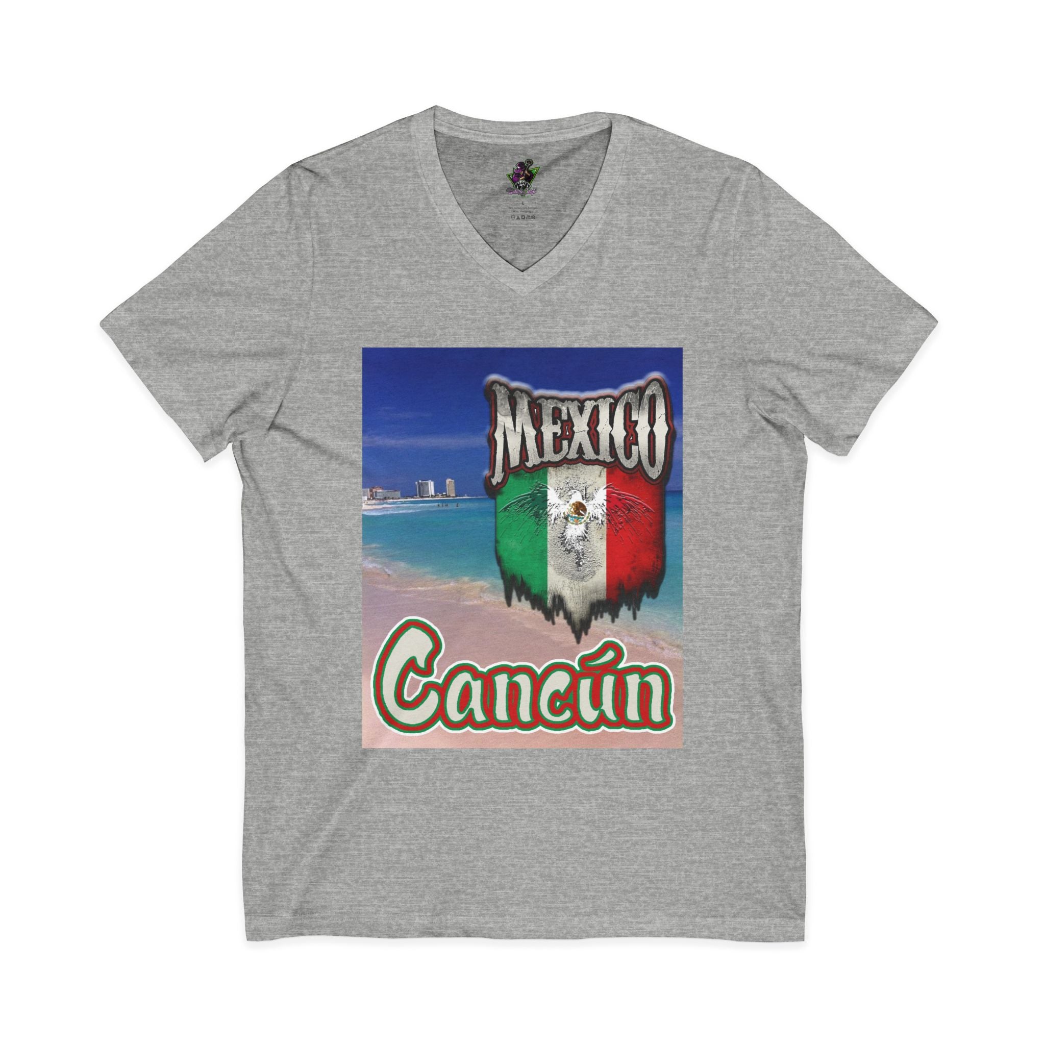 Cancún Mexico Beach / V-Neck Tee