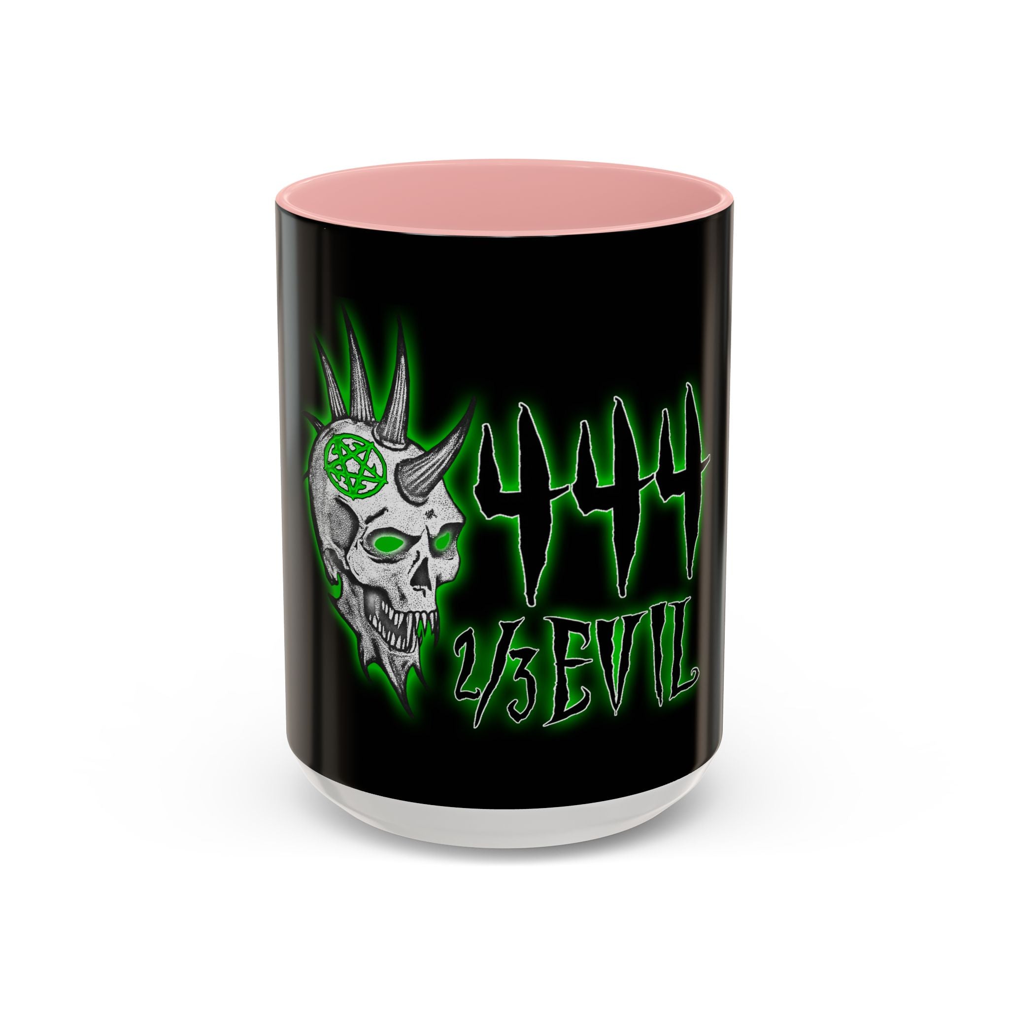 2/3 Evil Punk Skull / Accent Coffee Mug 11/15oz