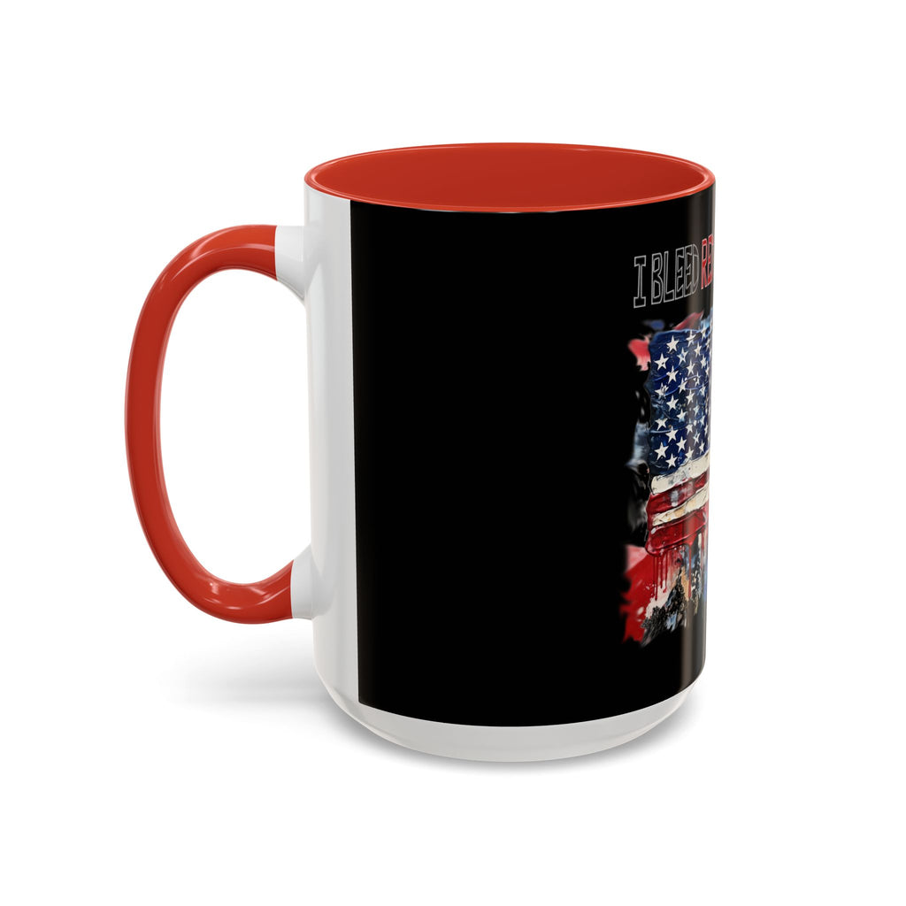 I Bleed Red White and Blue / Accent Coffee Mug 11/15 oz
