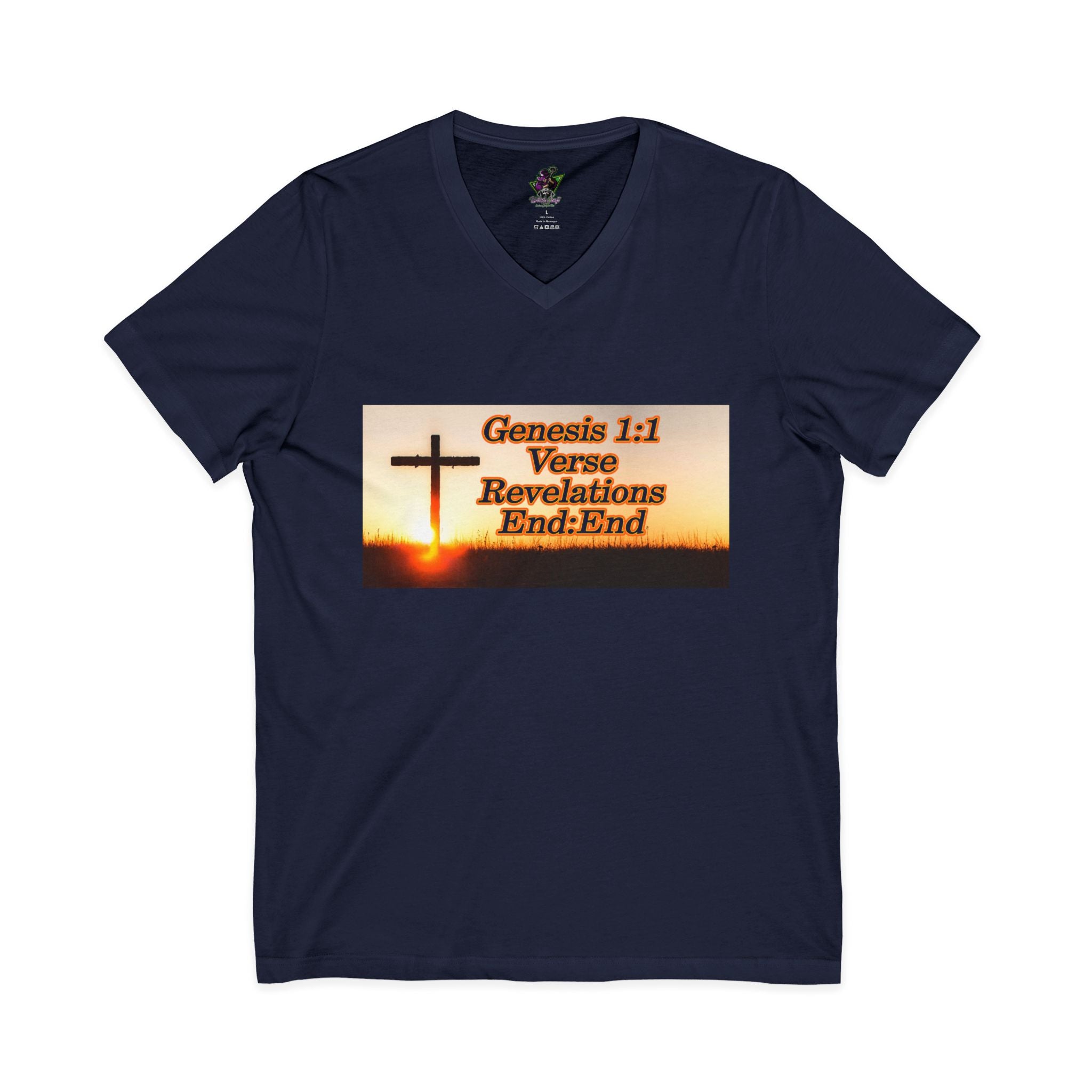 Genesis 1:1 / Revelations End:End / V-Neck Tee