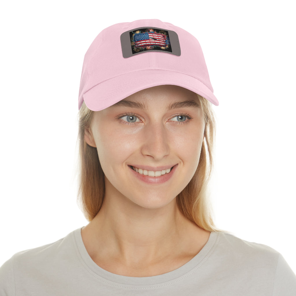 American Brick Flag / Leather Patch Hat