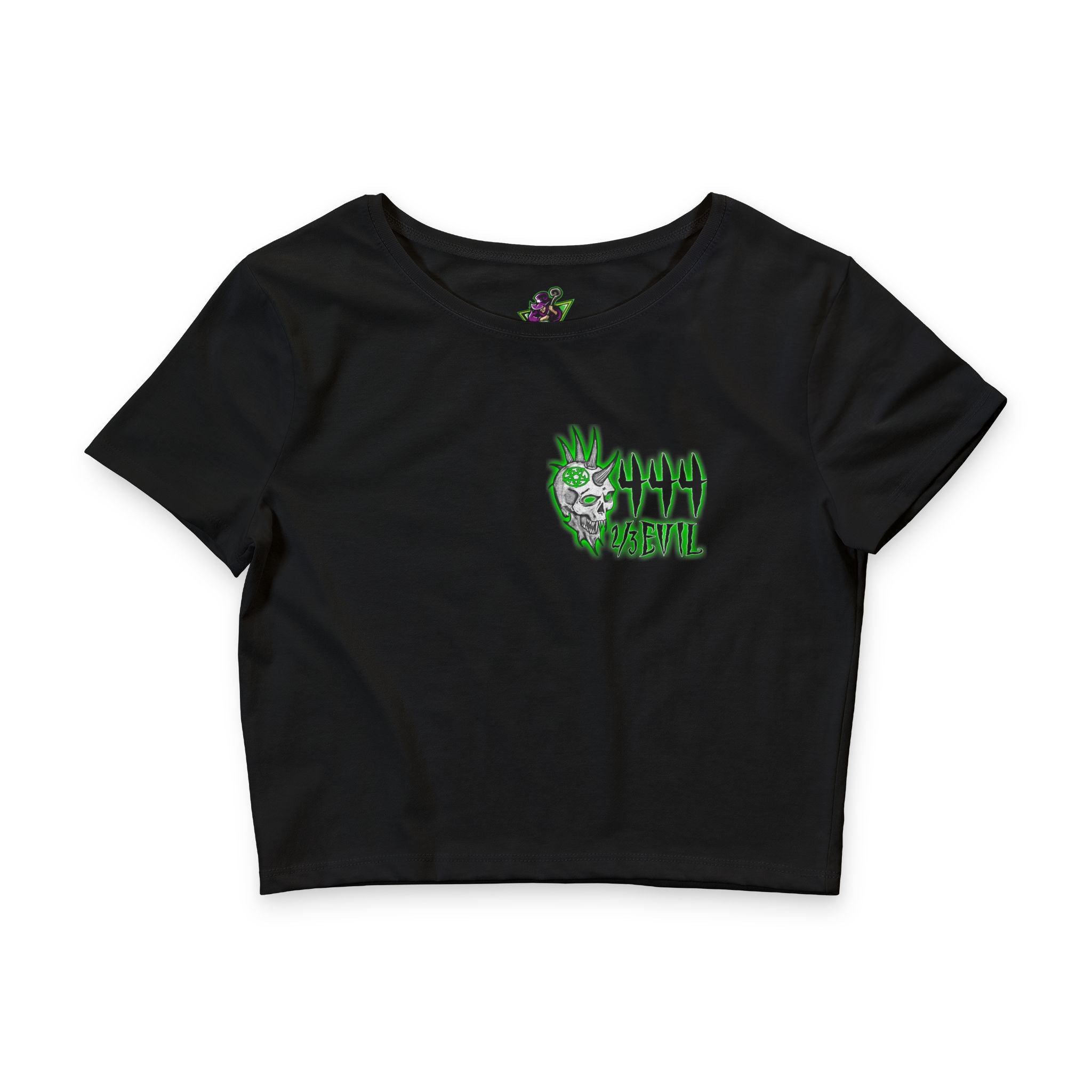 2/3 Evil Punk Skull / Crop Tee