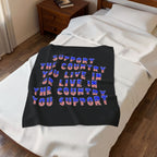 Support the Country / Velveteen Plush Blanket
