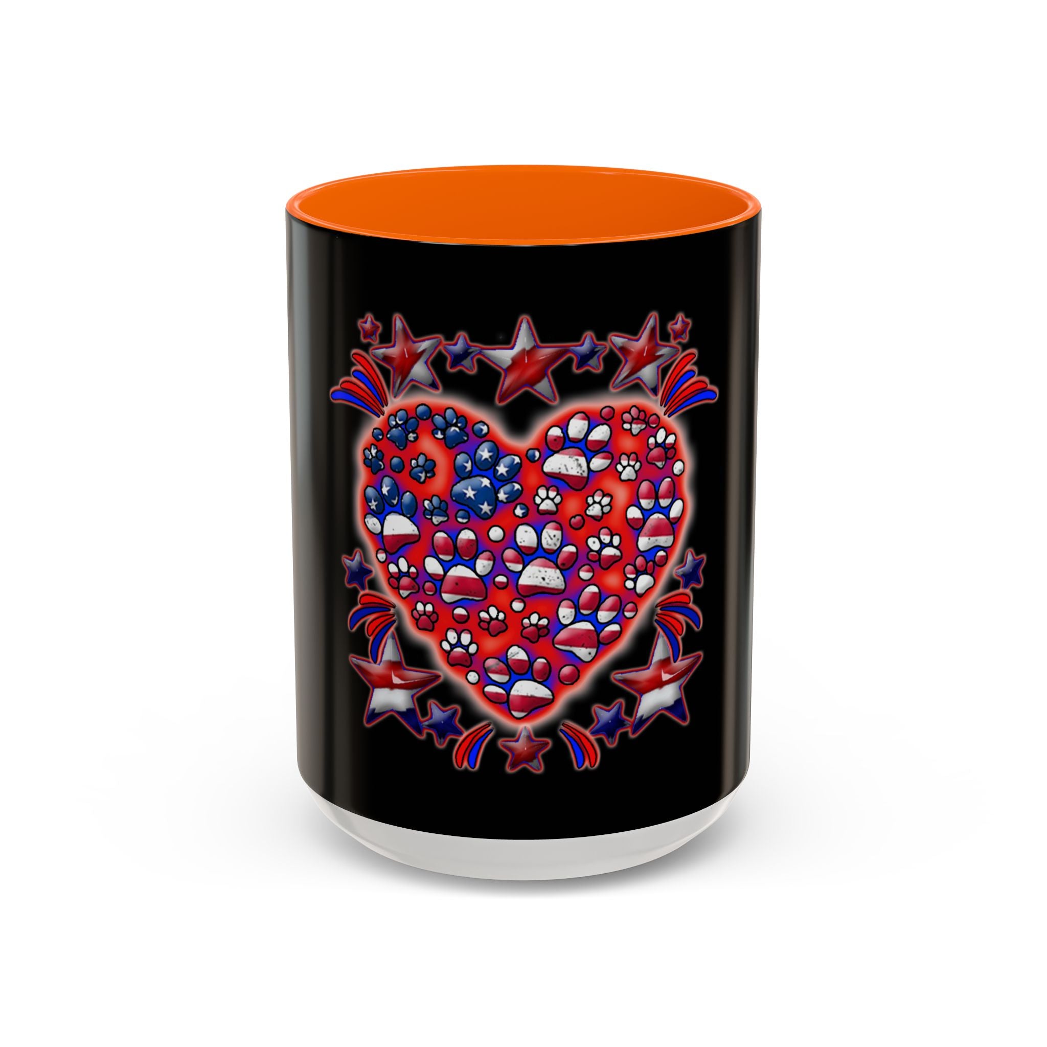 Patriotic Dog Heart / Accent Coffee Mug 11/15oz