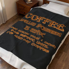 Coffee Spelled Backwards Is EEFFOC / Velveteen Plush Blanket