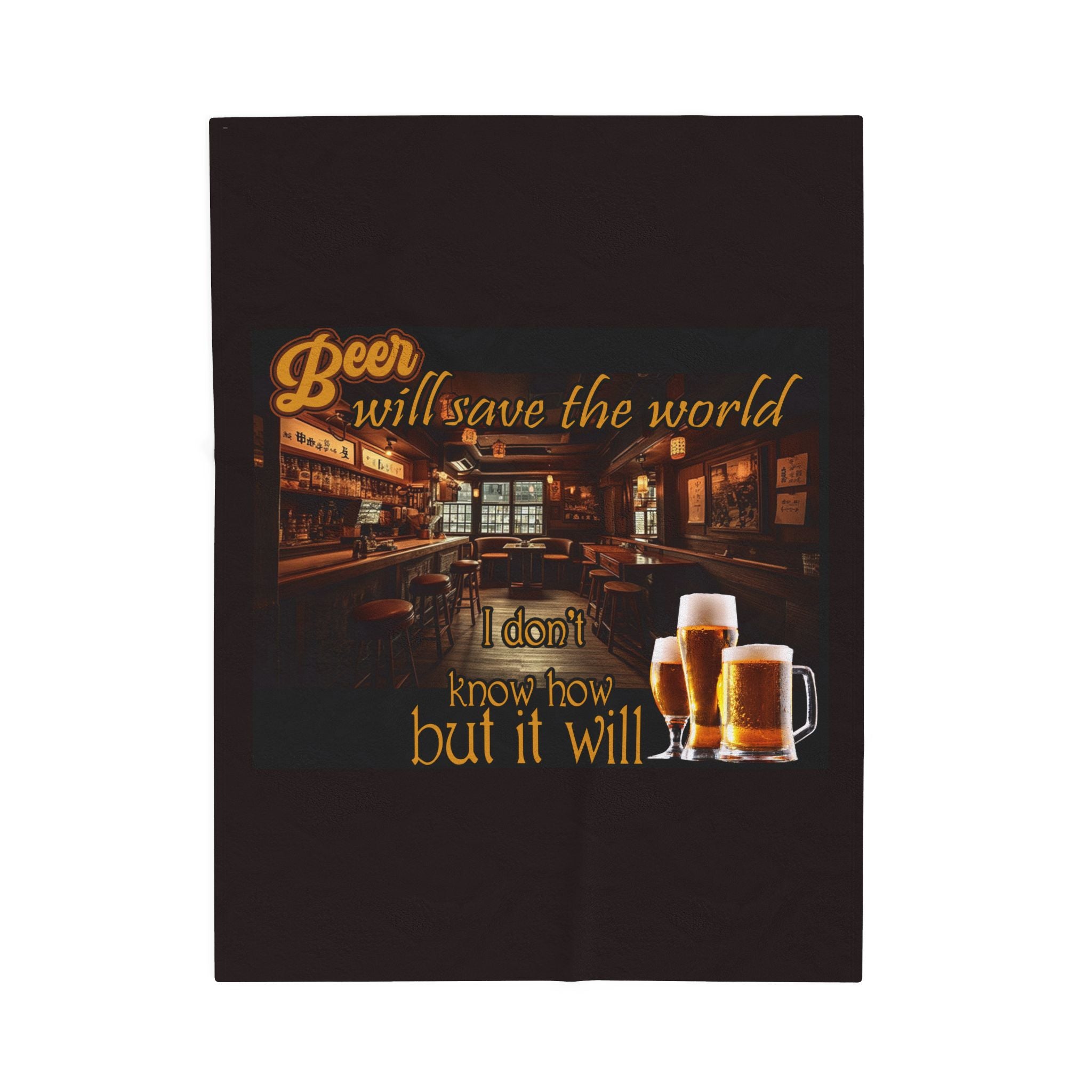 Beer Will Save The World / Velveteen Plush Blanket