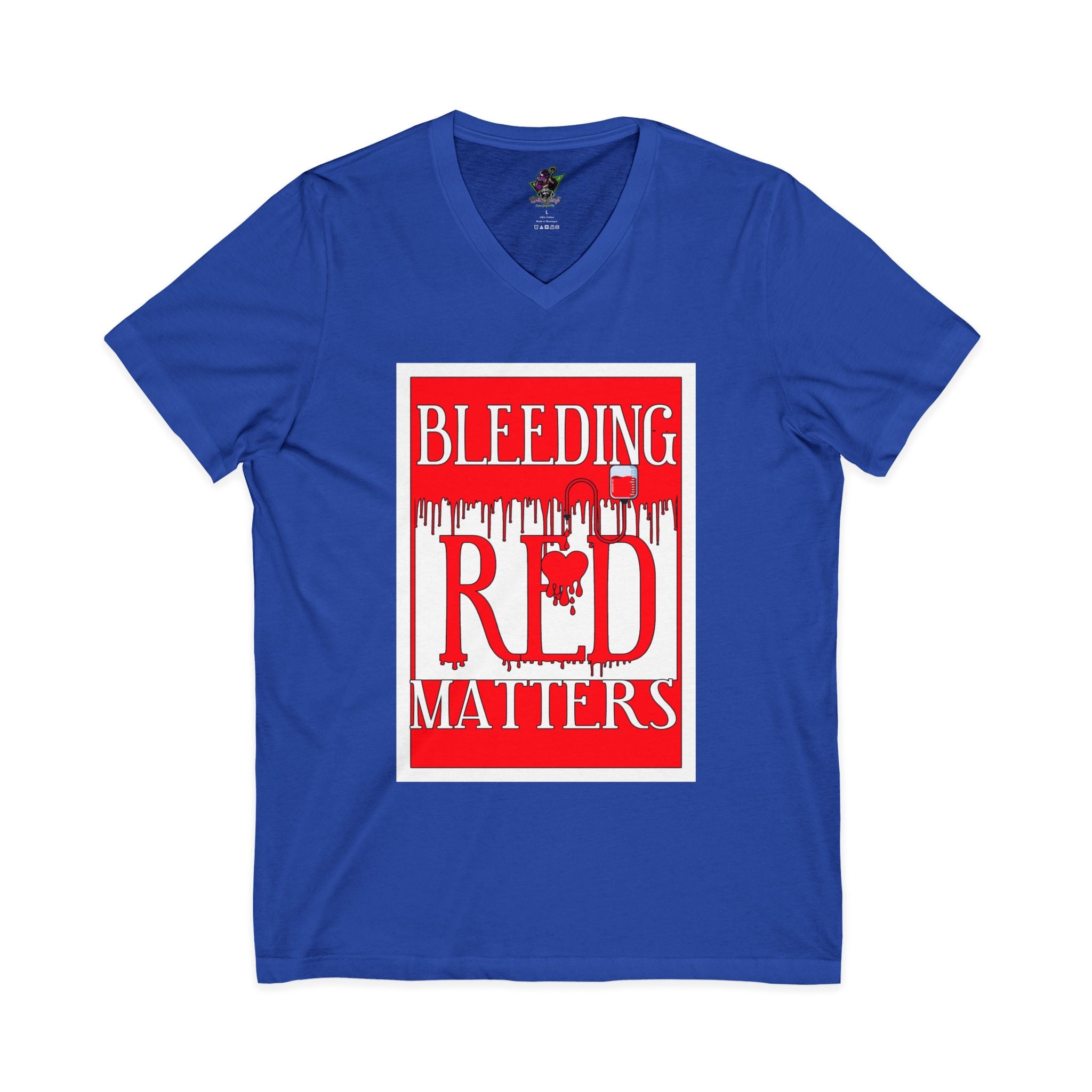 Bleeding Red Matters / V-Neck Tee