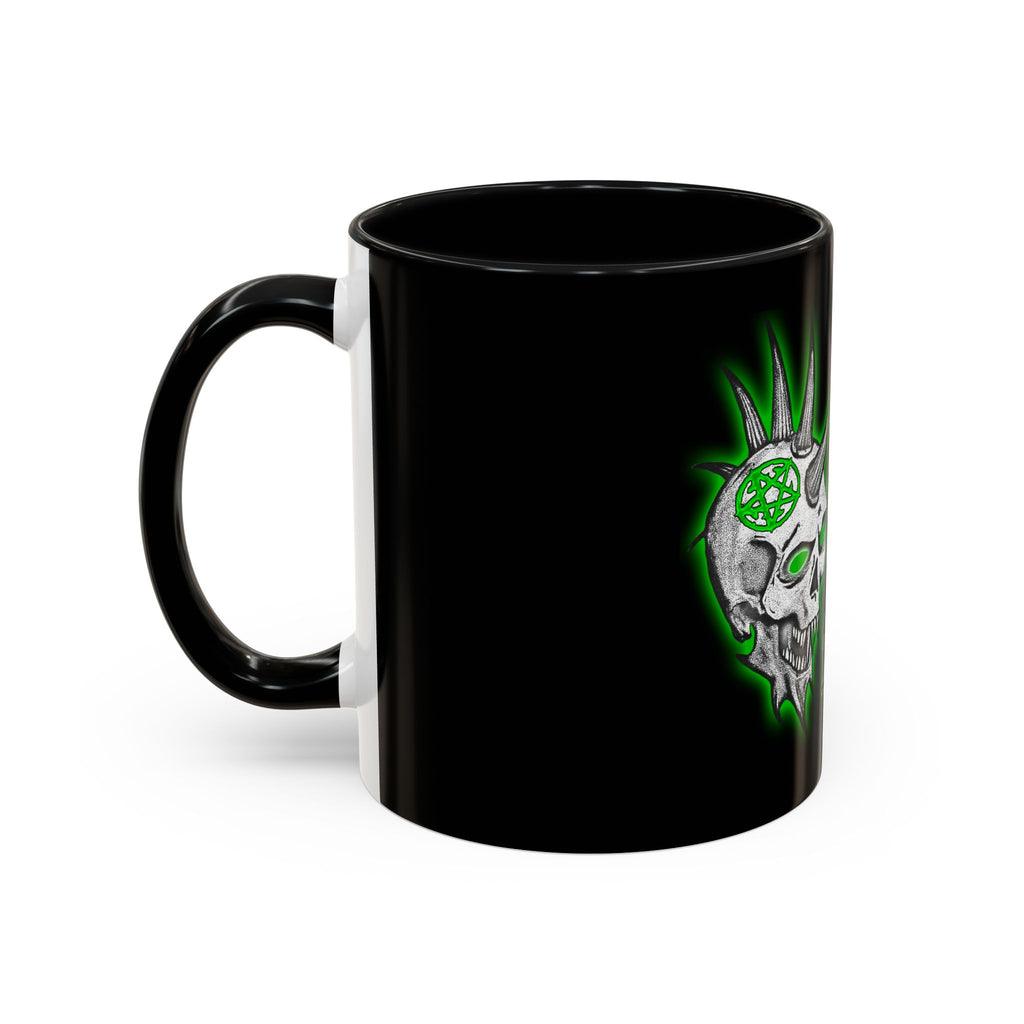 2/3 Evil Punk Skull / Accent Coffee Mug 11/15oz