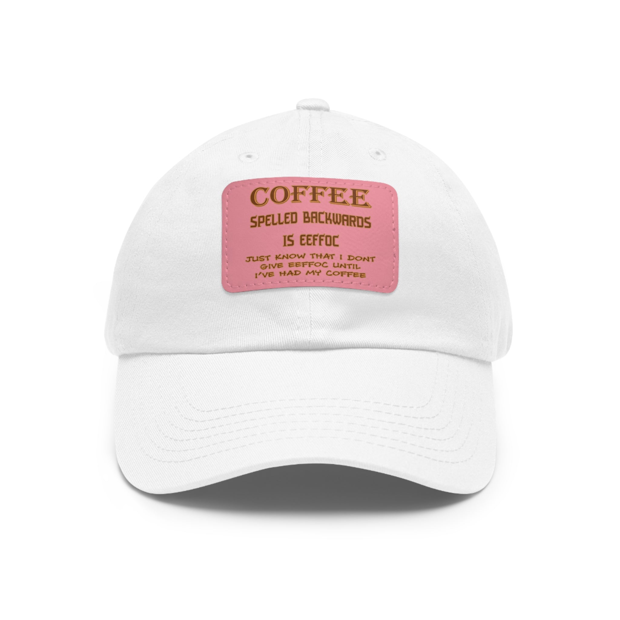 Coffee Spelled Backwards Is EEFFOC/ Leather Patch