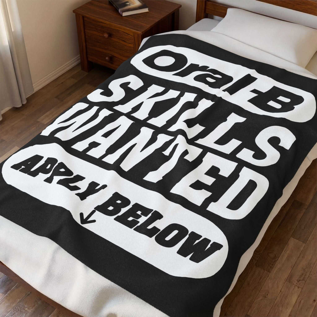 Oral-B Skills Wanted /Velveteen Plush Blanket