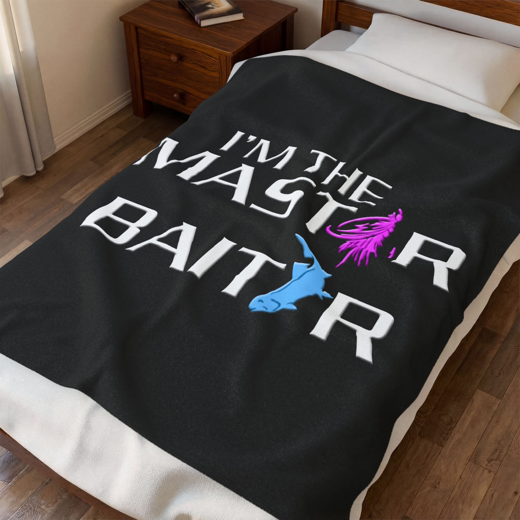 The Master Baiter / Velveteen Plush Blanket