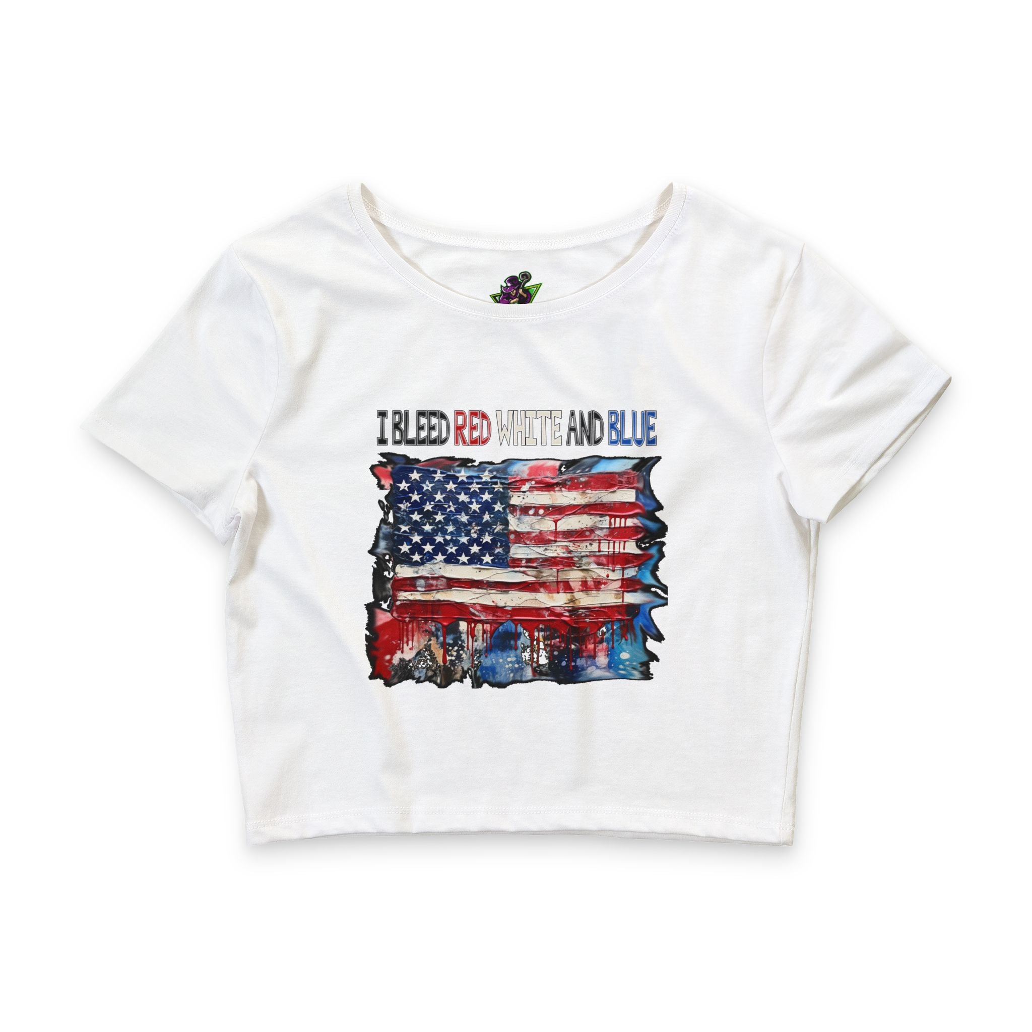 Bleed Red White & Blue / Crop Top