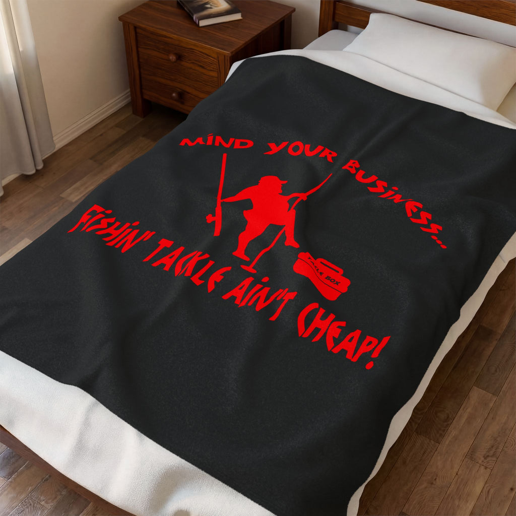 Mind Your Business Guy Stripper / Velveteen Plush Blanket