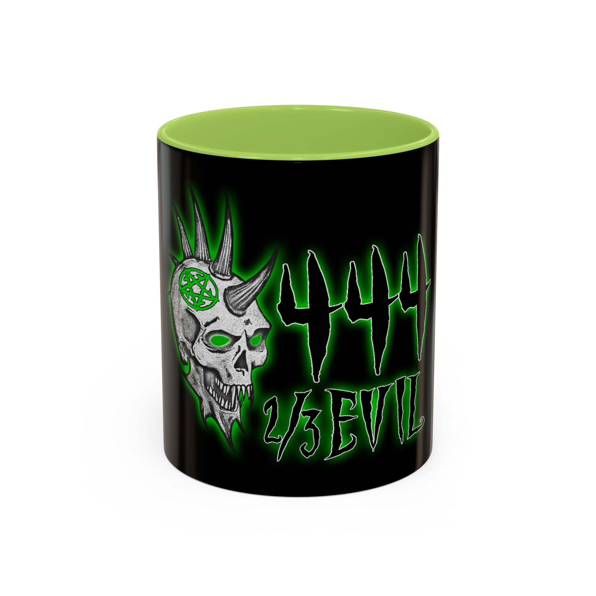 2/3 Evil Punk Skull / Accent Coffee Mug 11/15oz