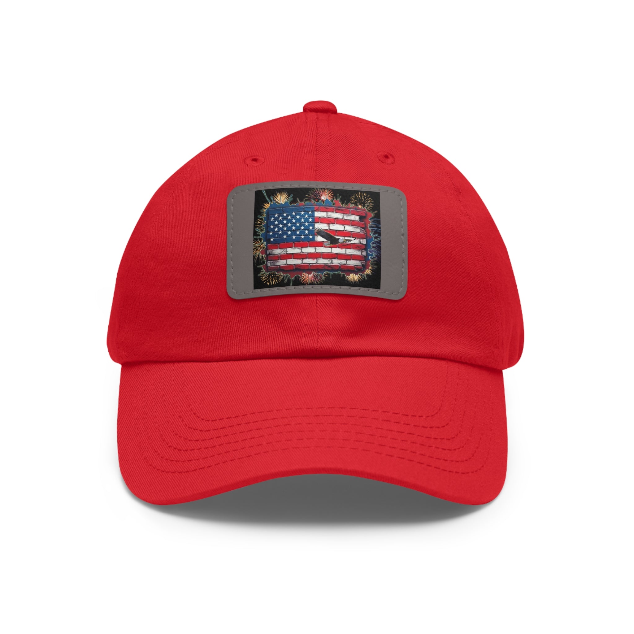 American Brick Flag / Leather Patch Hat