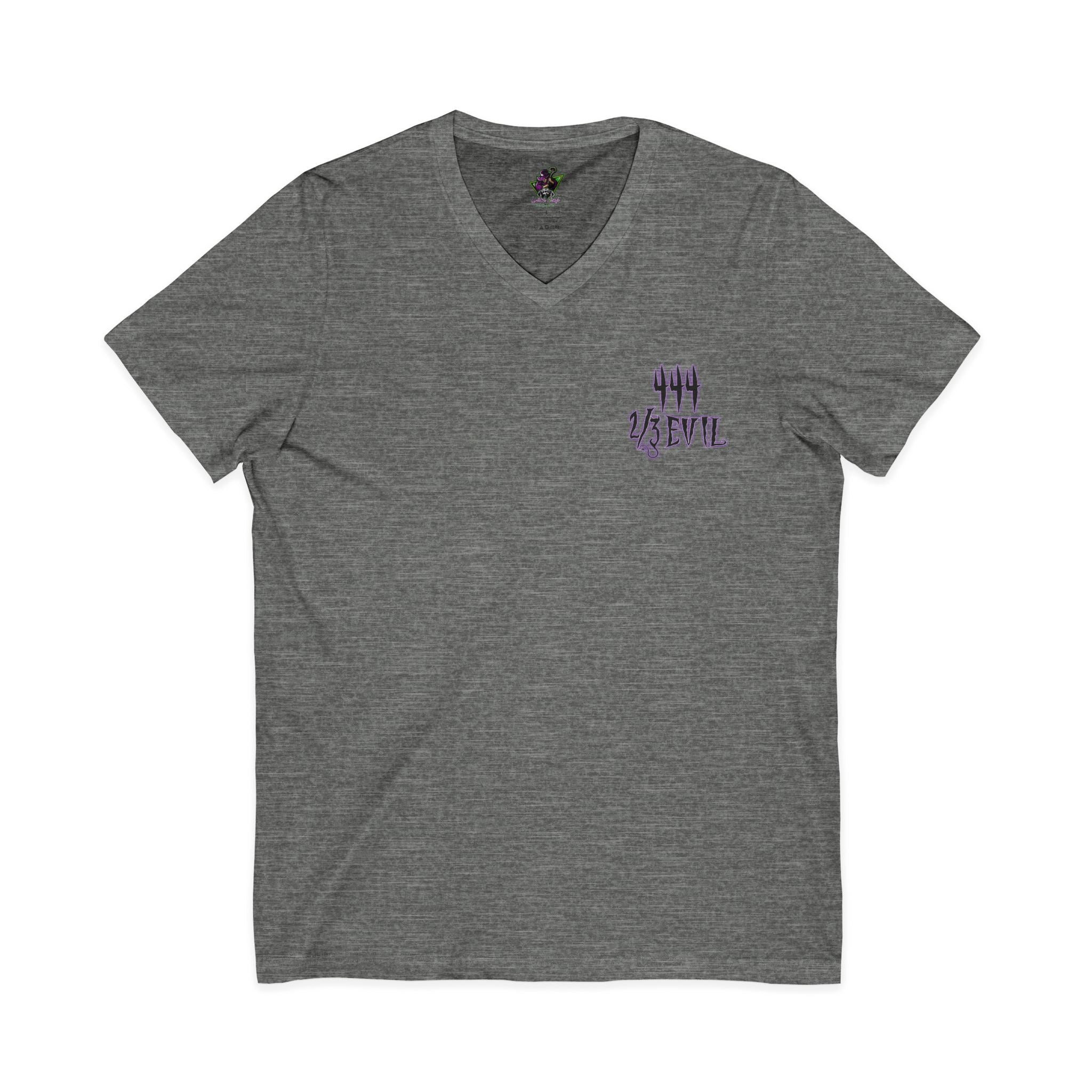 2/3 Evil Gothic Purple Script / V-Neck Tee