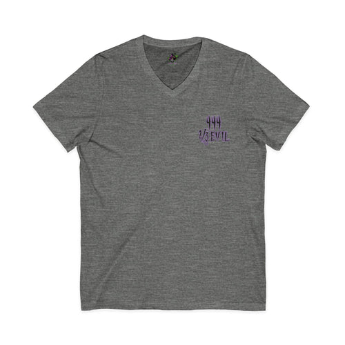 2/3 Evil Gothic Purple Script / V-Neck Tee