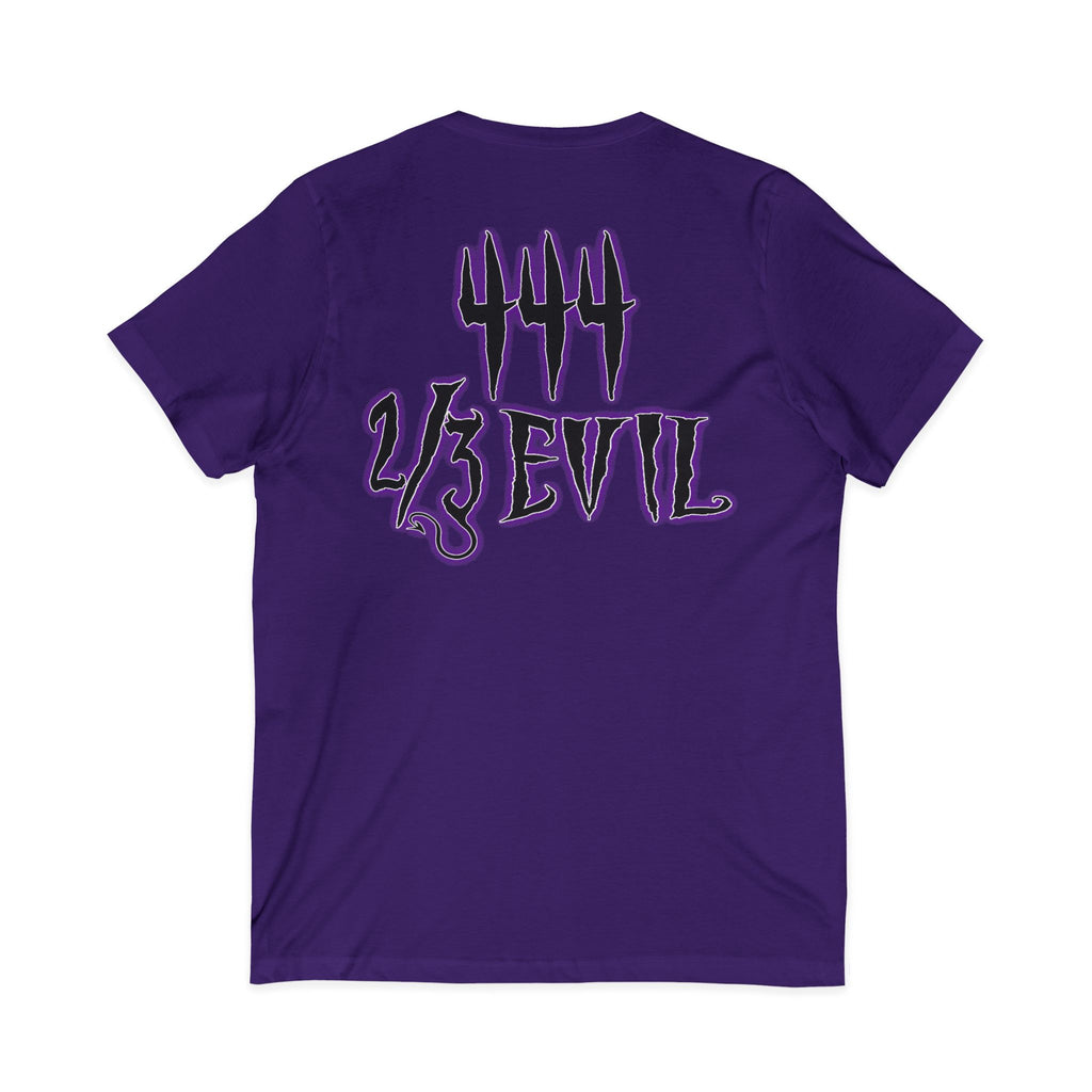 2/3 Evil Gothic Purple Script / V-Neck Tee