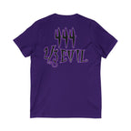 2/3 Evil Gothic Purple Script / V-Neck Tee